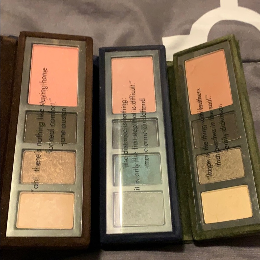 Stila Retro 3 Palette Lot with Velvety Cases